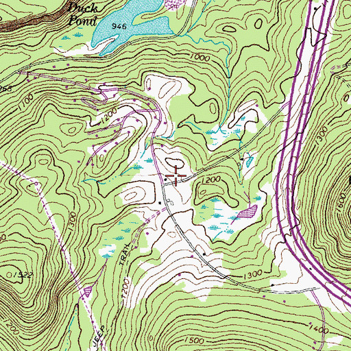 Topographic Map of Remick School (historical), VT