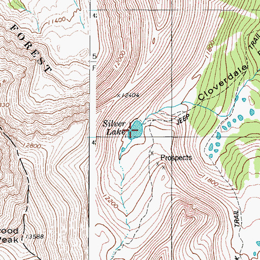 Topographic Map of Silver Lake, CO