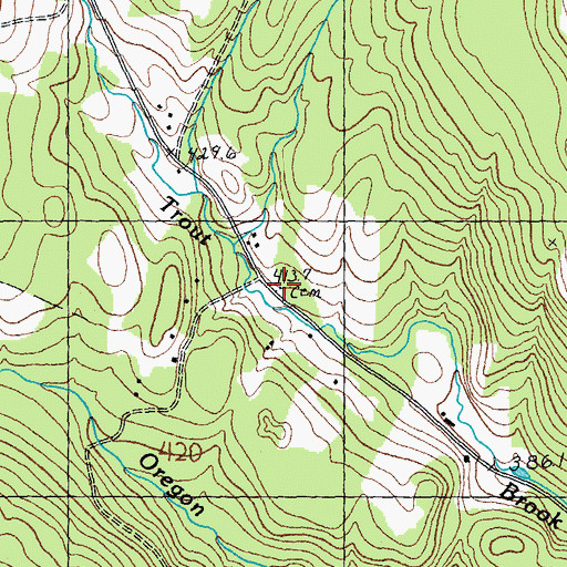 Topographic Map of Sheffield Heights - Cass Cemetery, VT