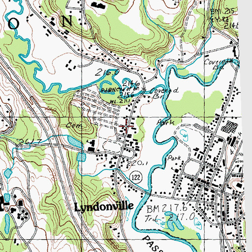 Topographic Map of Shores Memorial Museum, VT
