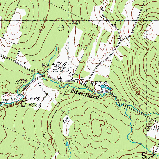 Topographic Map of Stannard Cemetery, VT
