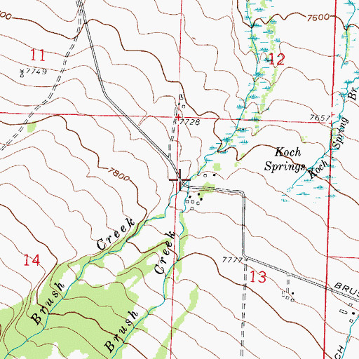 Topographic Map of North Brush Creek, CO