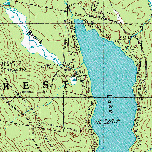 Topographic Map of Stillwater Recreation Area, VT