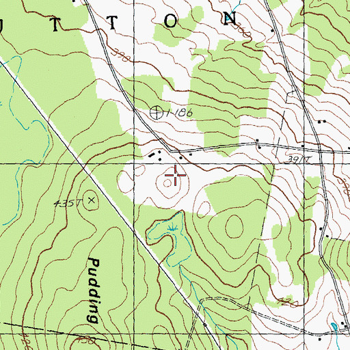 Topographic Map of South Ridge Cemetery, VT