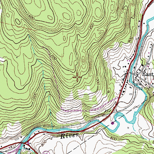 Topographic Map of Third Congregational Church, VT