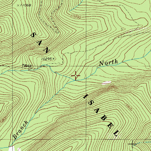 Topographic Map of South Branch North Brush Creek, CO