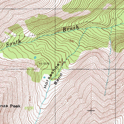 Topographic Map of Horseshoe Bend, CO