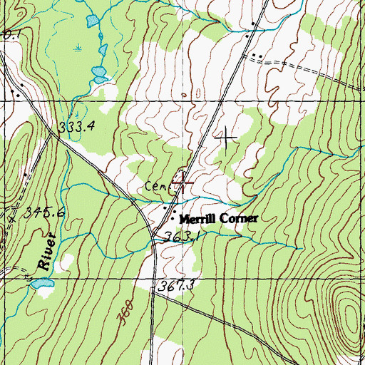 Topographic Map of Catholic Cemetery, VT