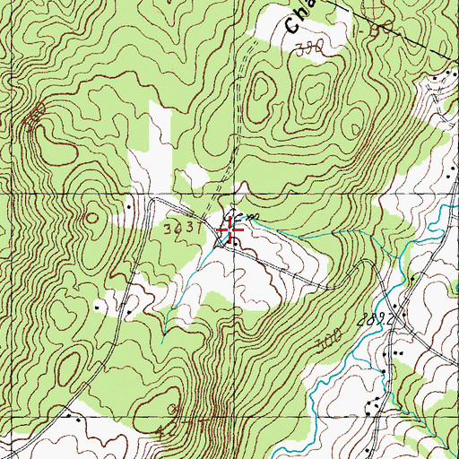 Topographic Map of Chamberlain Hill Cemetery, VT