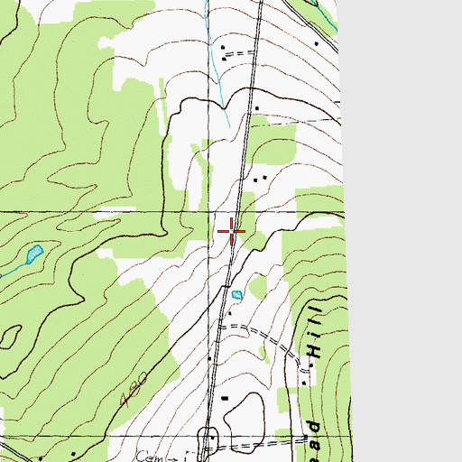 Topographic Map of Davis Cemetery, VT