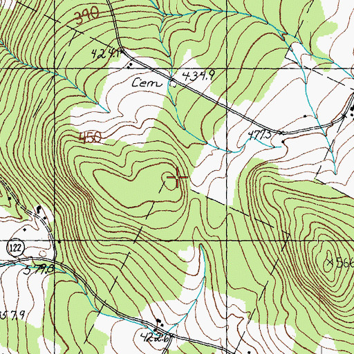 Topographic Map of Dexter Hill, VT