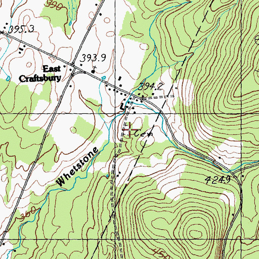 Topographic Map of East Craftsbury Cemetery, VT
