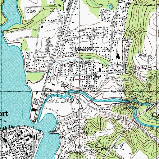 Topographic Map of East Main Street Cemetery, VT