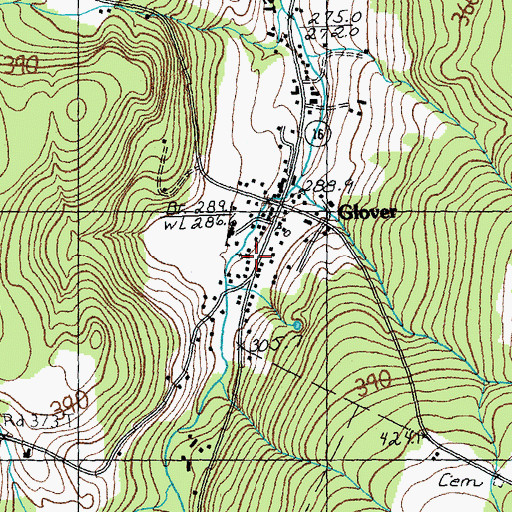 Topographic Map of Federated Church, VT