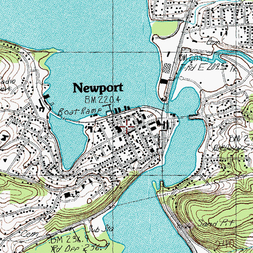Topographic Map of Goodrich Memorial Library, VT
