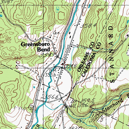 Topographic Map of Greensboro Depot, VT