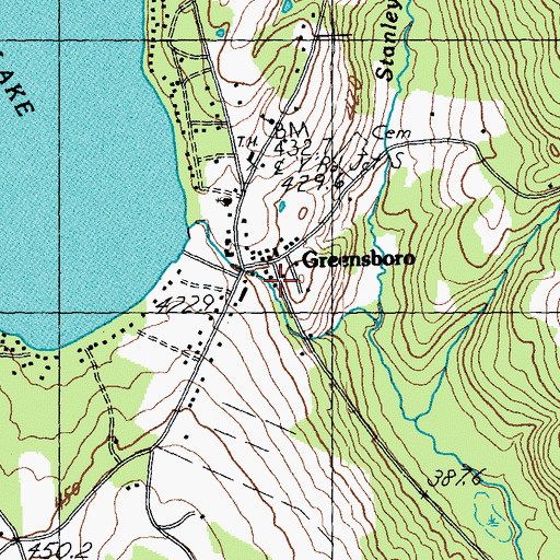 Topographic Map of Greensboro Free Library, VT