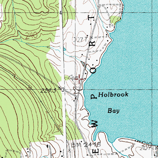 Topographic Map of Holebrook Cemetery, VT