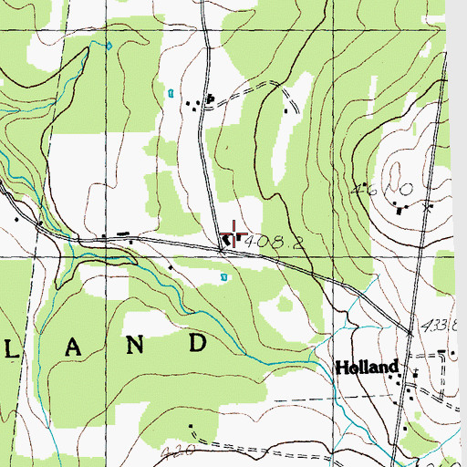 Topographic Map of Holland Elementary School, VT