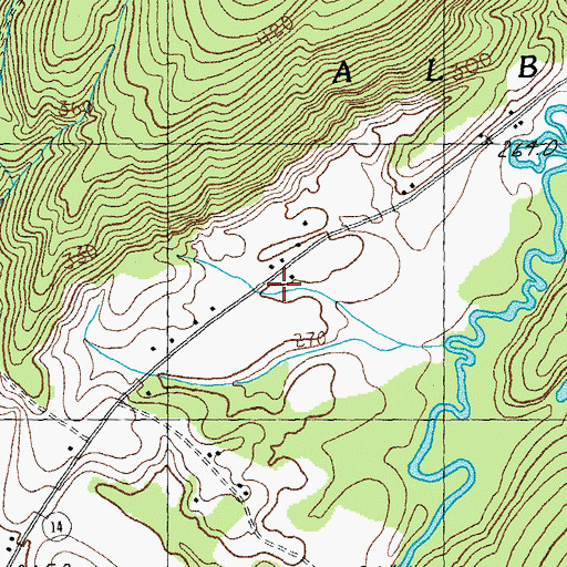 Topographic Map of Hovey Cemetery, VT