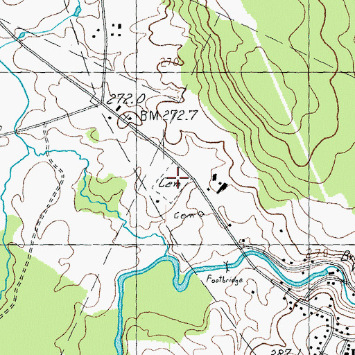 Topographic Map of Irasburg Cemetery, VT