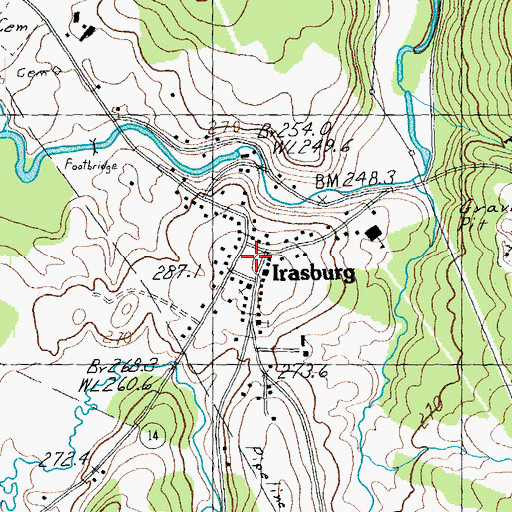 Topographic Map of Irasburg Square, VT