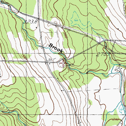 Topographic Map of Jay Center Cemetery, VT