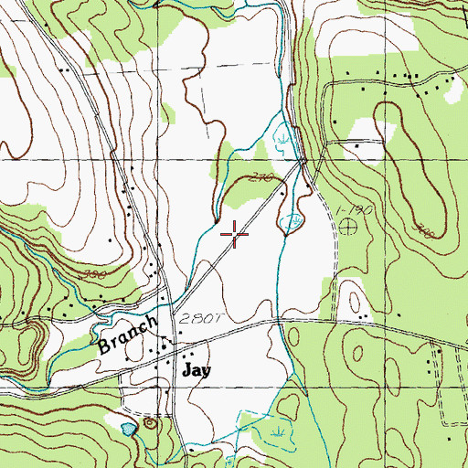 Topographic Map of Jay Westfield Elementary School, VT