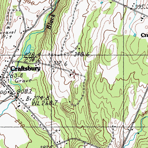 Topographic Map of John Woodruff Simpson Memorial Library, VT
