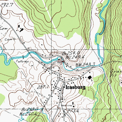 Topographic Map of Leach Public Library, VT
