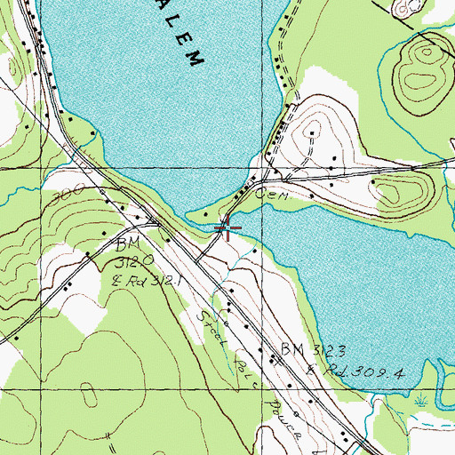 Topographic Map of Little Salem Pond (historical), VT