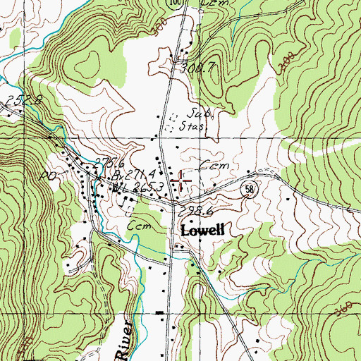 Topographic Map of Lowell Plain, VT