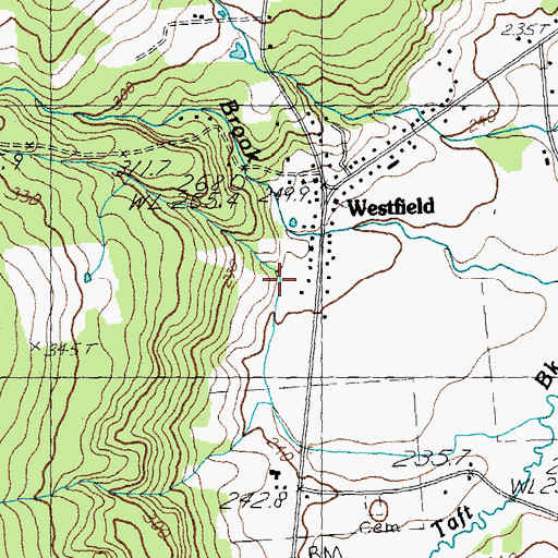 Topographic Map of Mill Brook Campground, VT