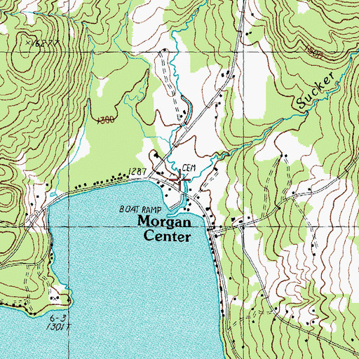 Topographic Map of Morgan Center Cemetery, VT