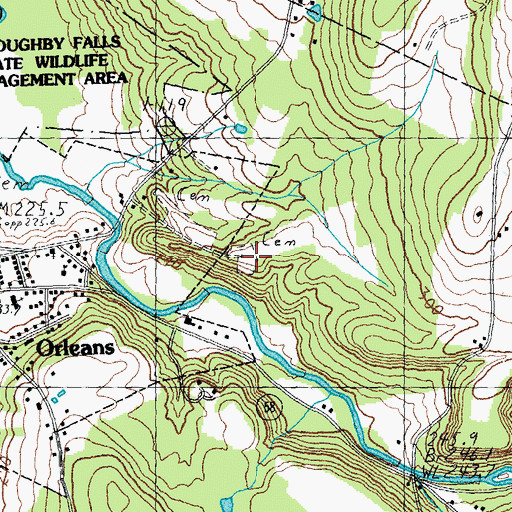 Topographic Map of Mount Pleasant Cemetery, VT