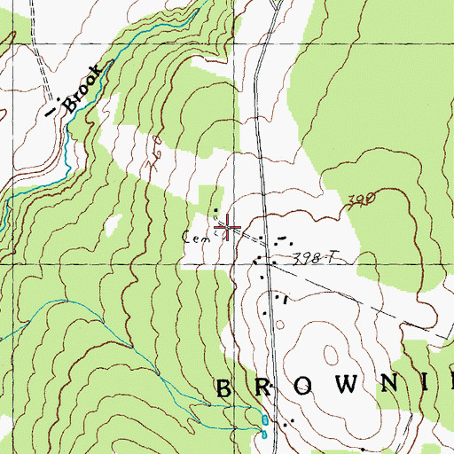 Topographic Map of North Cemetery, VT