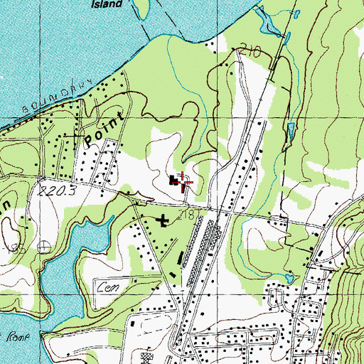 Topographic Map of North Country Hospital and Health Center, VT