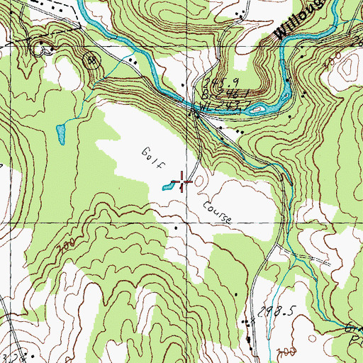 Topographic Map of Orleans Golf Course, VT