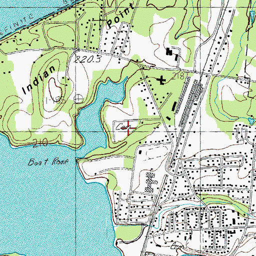 Topographic Map of Pine Grove Cemetery, VT