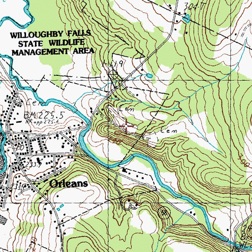 Topographic Map of Pleasant View Cemetery, VT