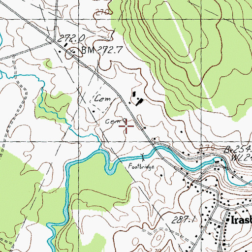 Topographic Map of Saint John Vianny Cemetery, VT