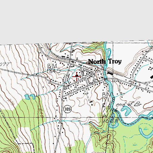 Topographic Map of Troy School, VT