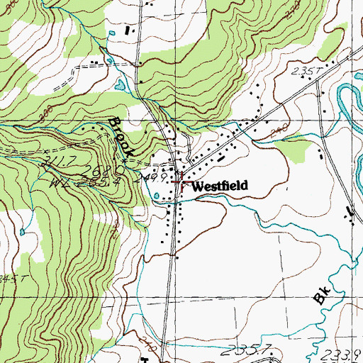Topographic Map of Westfield Post Office, VT