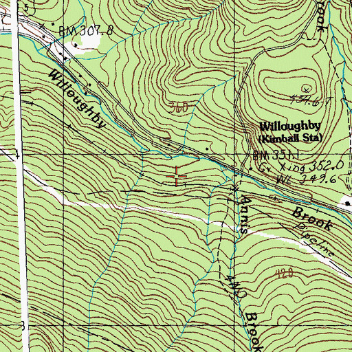 Topographic Map of Willoughby State Forest, VT