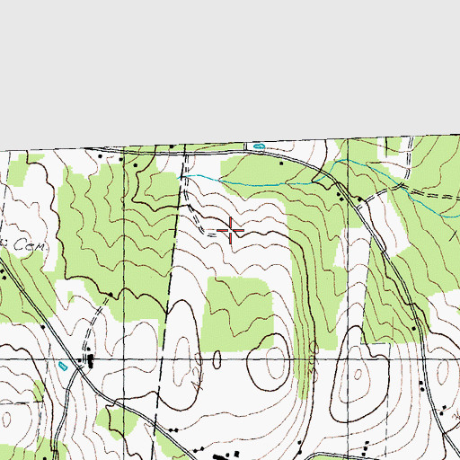Topographic Map of Moon Cemetery, VT