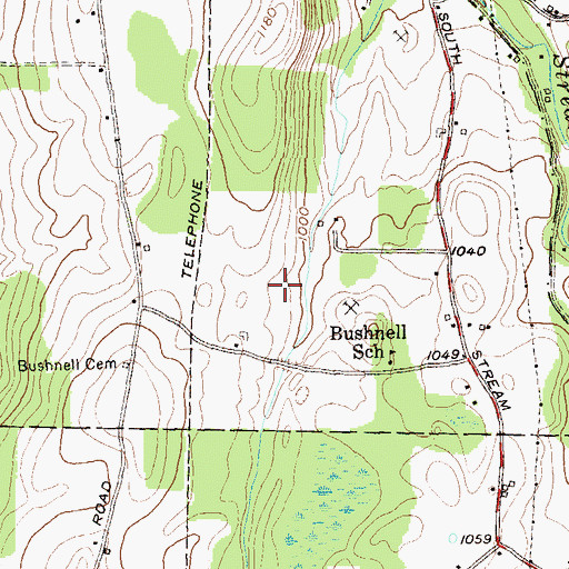 Topographic Map of Bennington Municipal Forest, VT