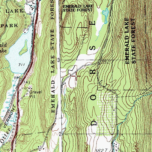 Topographic Map of Bowen Hill Cemetery, VT