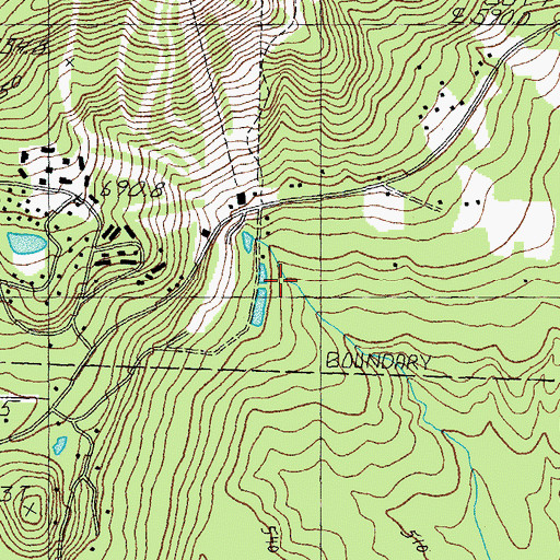 Topographic Map of Bromley Ski Center, VT