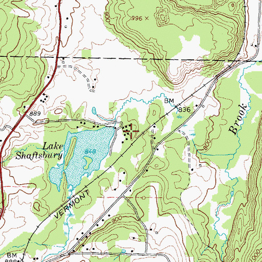Topographic Map of Camp Avalon, VT