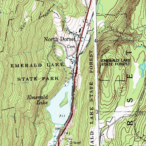 Topographic Map of Campground A, VT